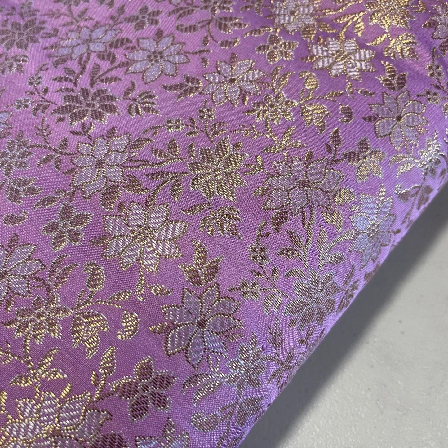 Metallic Floral Brocade Fabric Dress Craft Costume Material By Meter 44" Wide By The Meter