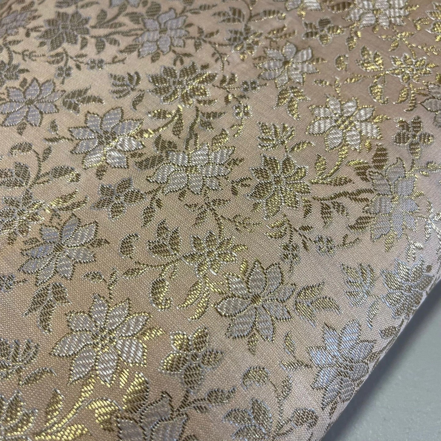 Metallic Floral Brocade Fabric Dress Craft Costume Material By Meter 44" Wide By The Meter