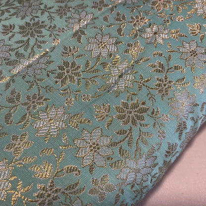 Metallic Floral Brocade Fabric Dress Craft Costume Material By Meter 44" Wide By The Meter