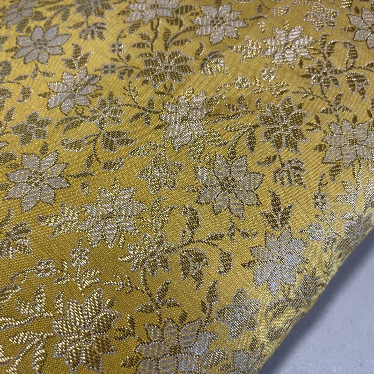 Metallic Floral Brocade Fabric Dress Craft Costume Material By Meter 44" Wide By The Meter