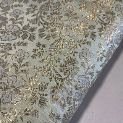 Metallic Floral Brocade Fabric Dress Craft Costume Material By Meter 44" Wide By The Meter