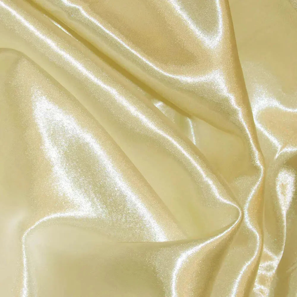 Poly Silk Satin Fabric â€“ Luxury Plain 58" (147cm) Wide Shiny Dressmaking & Wedding Fabric by the Metre