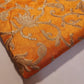 Luxury Faux Raw Silk Fabric with Gold Floral Embroidery – 44” Wide – Dress, Décor & Craft Material (By the Meter)