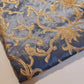 Luxury Faux Raw Silk Fabric with Gold Floral Embroidery – 44” Wide – Dress, Décor & Craft Material (By the Meter)