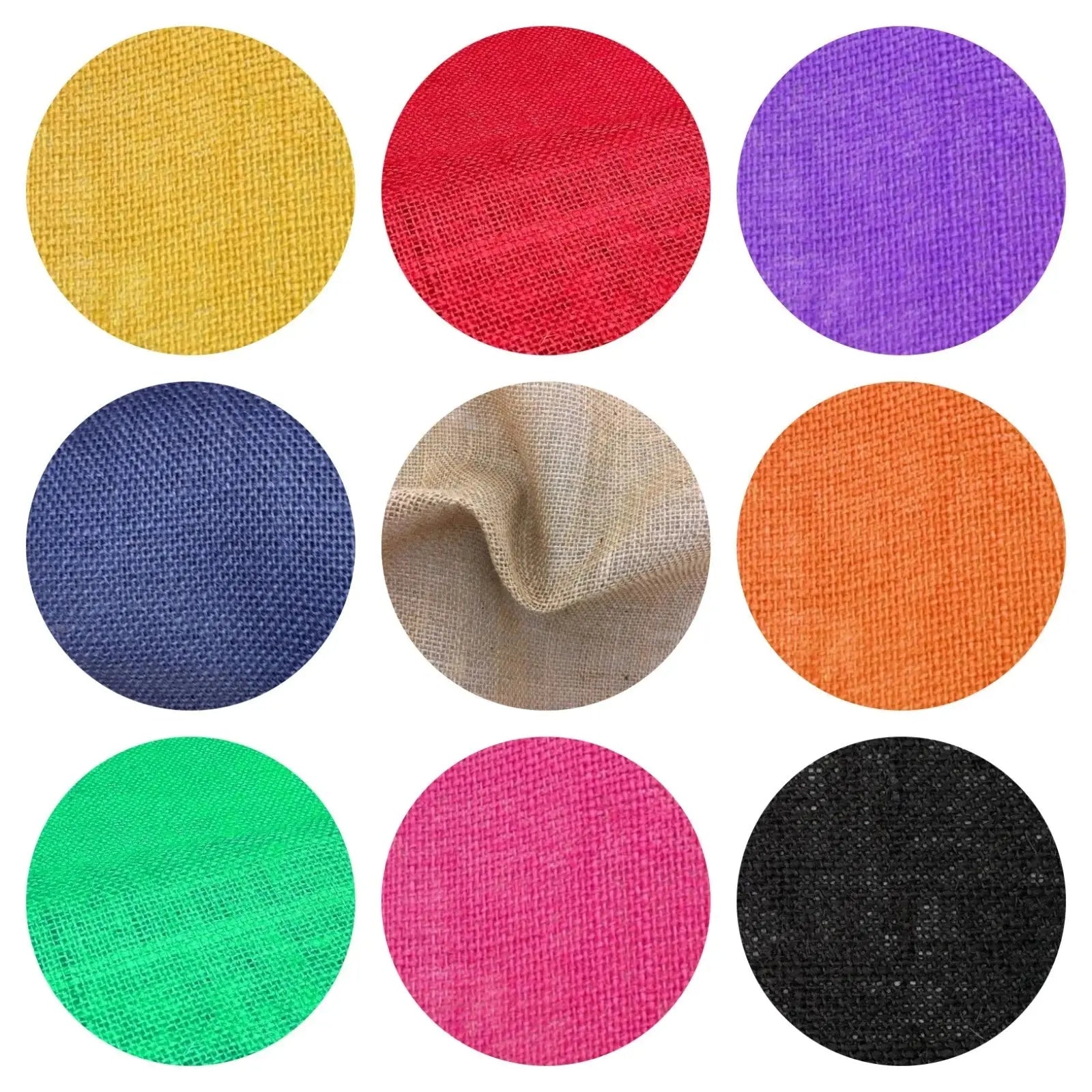Coloured Hessian Natural Fine 10oz Jute Fabric | 39" (100cm) Wide Sack Cloth, Art, Craft & Multi-Purpose Material â€“ Sold by the Metre