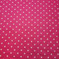 CERISE PEA PIN SPOTTY POLKA DOT POLYCOTTON FABRIC DRESS QUILTING MATERIAL 44"