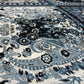 Grey White Floral Chiffon Sheer Material Dress Craft Decor Fabric 44" By The Meter