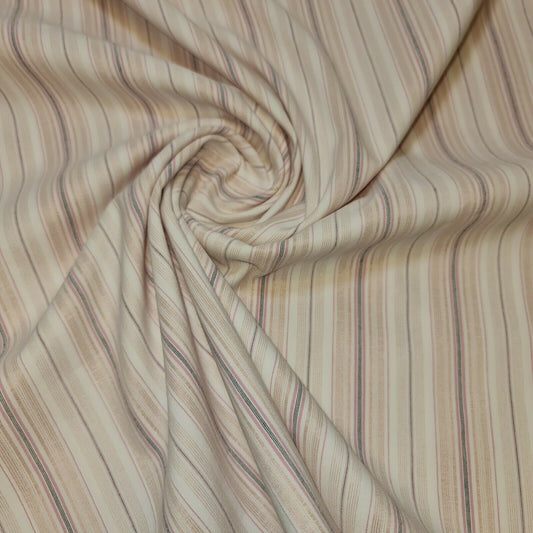 100% Soft Cotton Poplin Stripes Fabric Dress Craft Costume Material 58" By The Meter