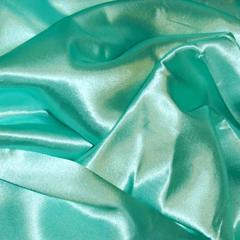 Poly Silk Satin Fabric â€“ Luxury Plain 58" (147cm) Wide Shiny Dressmaking & Wedding Fabric by the Metre