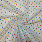 MULTI DOTS PEA PIN SPOTTY POLKA DOT POLYCOTTON FABRIC DRESS QUILTING MATERIAL 44"