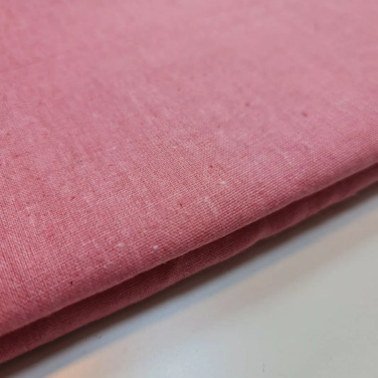 Pink Cotton Calico Canvas Natural Craft Patchwork Fabric Material 58" (20 Meter Roll)