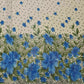 White Blue Floral Chiffon Sheer Material Dress Craft Decor Fabric 44" By The Meter