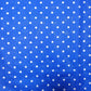 ROYAL BLUE PEA PIN SPOTTY POLKA DOT POLYCOTTON FABRIC DRESS QUILTING MATERIAL 44"