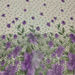 White Purple Floral Chiffon Sheer Material Dress Craft Decor Fabric 44" By The Meter