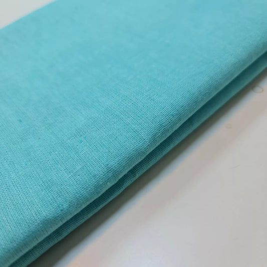 Turquoise Cotton Calico Canvas Natural Craft Patchwork Fabric Material 58" (20 Meter Roll)