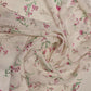 Ivory Floral Chiffon Sheer Material Dress Craft Decor Fabric 44" By The Meter