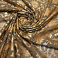 Mouse Floral Gold Foil Print Sheer Moss Crepe Dress Craft Drape Fabric Material 44" By The Meter