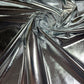 Silver Stretchy Metallic Look Foil Jersey Dance & Costume Fabric 58" Wide By The Meter