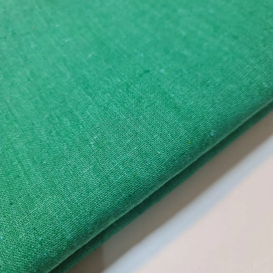 Emerald Green Cotton Calico Canvas Natural Craft Patchwork Fabric Material 58" (20 Meter Roll)