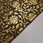 Mouse Floral Gold Foil Print Sheer Moss Crepe Dress Craft Drape Fabric Material 44" By The Meter