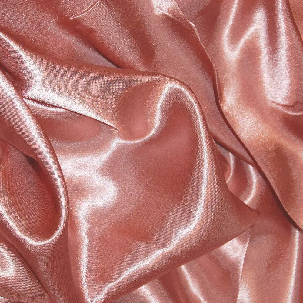 Poly Silk Satin Fabric â€“ Luxury Plain 58" (147cm) Wide Shiny Dressmaking & Wedding Fabric by the Metre