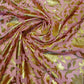 Baby Pink Floral Gold Foil Print Sheer Moss Crepe Dress Craft Drape Fabric Material 44" By The Meter