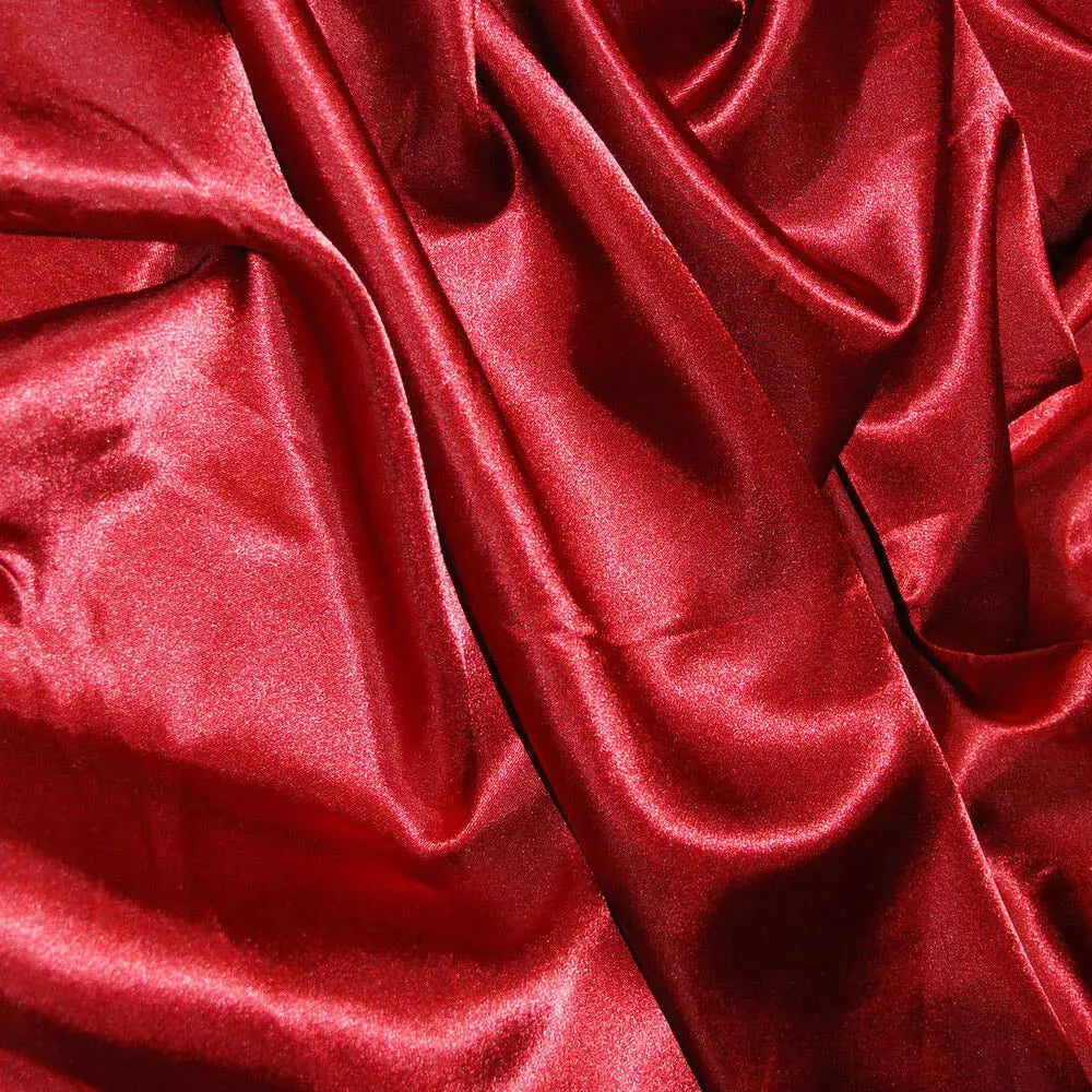 Poly Silk Satin Fabric â€“ Luxury Plain 58" (147cm) Wide Shiny Dressmaking & Wedding Fabric by the Metre