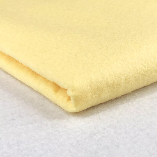 Pastel Yellow Felt Fabric Acrylic Art Craft Sewing Festive Decor Material 150cm Wide By Meter