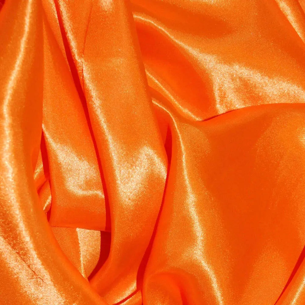 Poly Silk Satin Fabric â€“ Luxury Plain 58" (147cm) Wide Shiny Dressmaking & Wedding Fabric by the Metre
