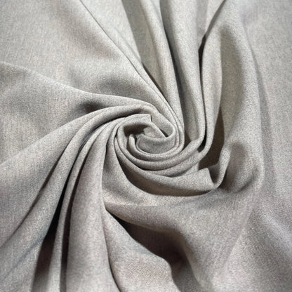 Taupe Melange Jersey Stretch Fabric Ponte Roma 4 Way Stretch Dressmaking Material 58" By Meter