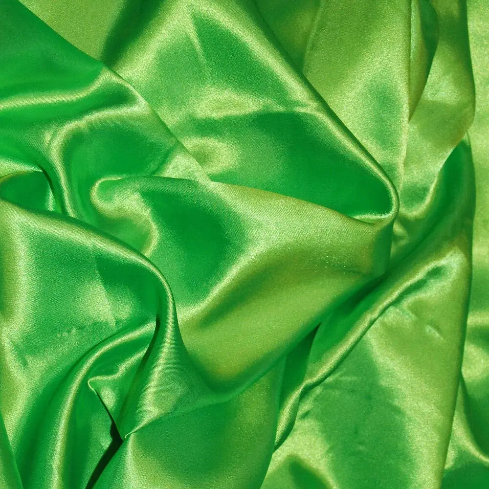 Poly Silk Satin Fabric â€“ Luxury Plain 58" (147cm) Wide Shiny Dressmaking & Wedding Fabric by the Metre