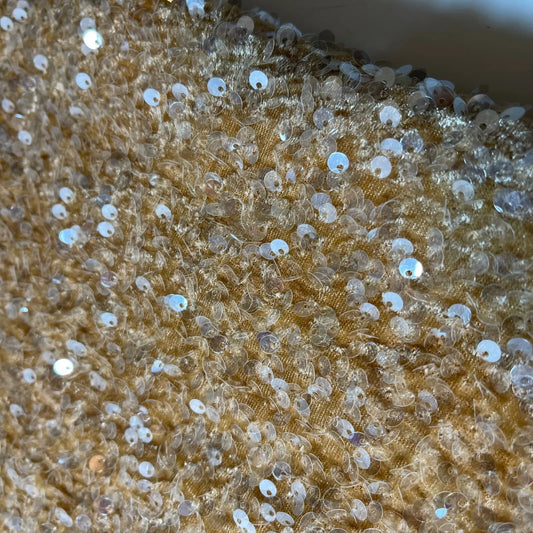 Sequin Velvet Embroidery Stretch Material Velour Craft Drape Dress Fabric 58" Wide By The Meter