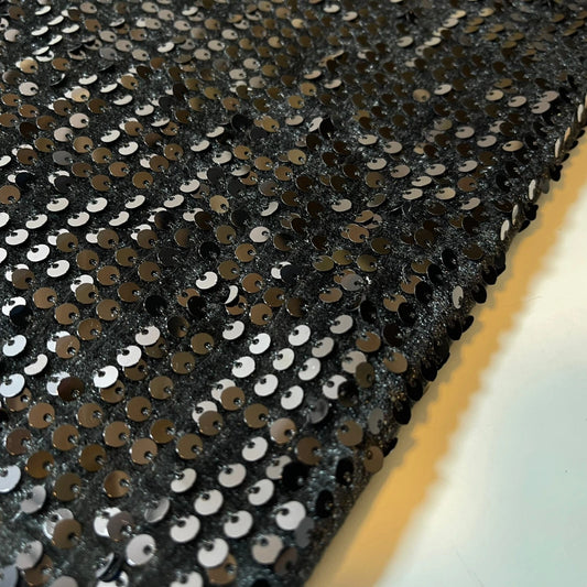 Sequin Velvet Embroidery Stretch Material Velour Craft Drape Dress Fabric 58" Wide By The Meter