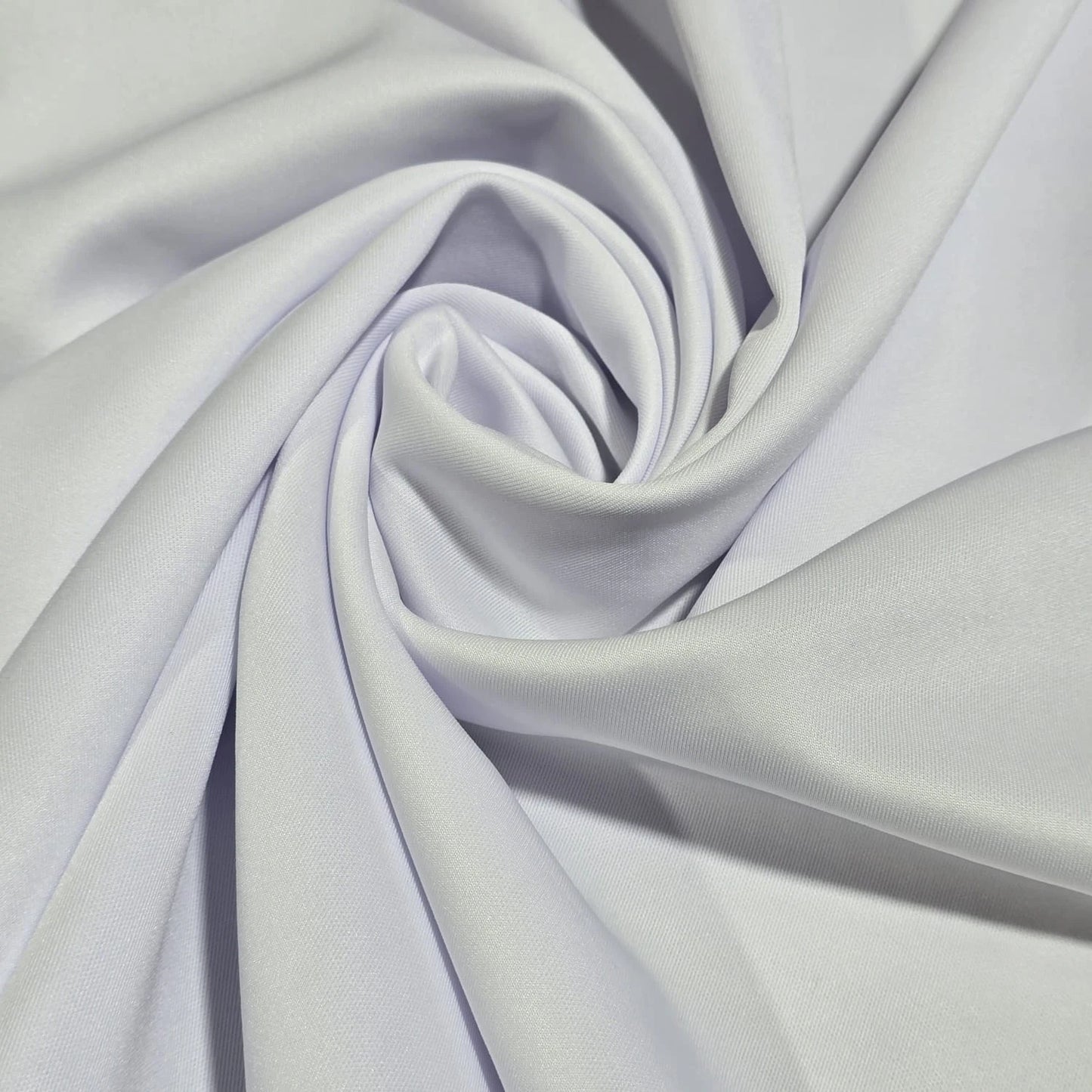 White 100% Knitted Jersey Stretch Interlock Scuba Rib Fleece Fabric Material 58" Wide