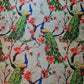 Peacock on Trees Polyester Raw Silk Material Dress Craft Quilting Fabric 44" By The Meter