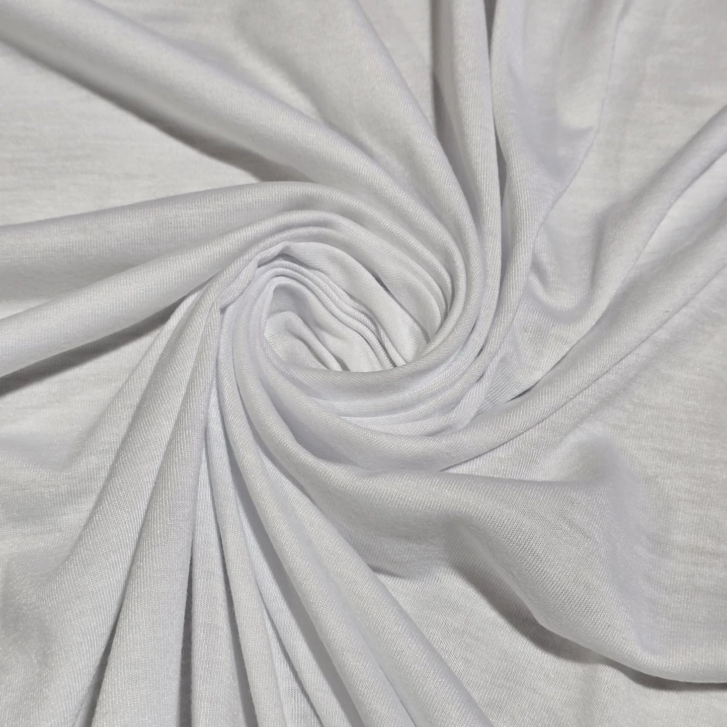 White Viscose T Shirting Knit Jersey Stretch Dress Craft Costume Fabric Material 58" Wide By The Meter