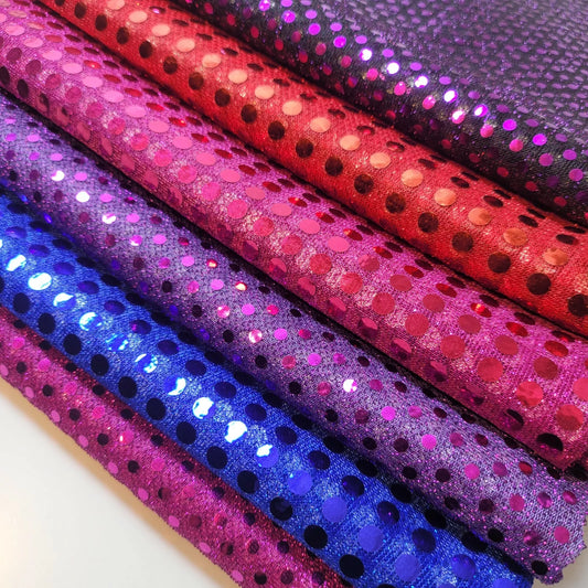 Sequin Nylon Fabric Jersey Sparkle Dress Craft Metallic Costume Material 44" Wide