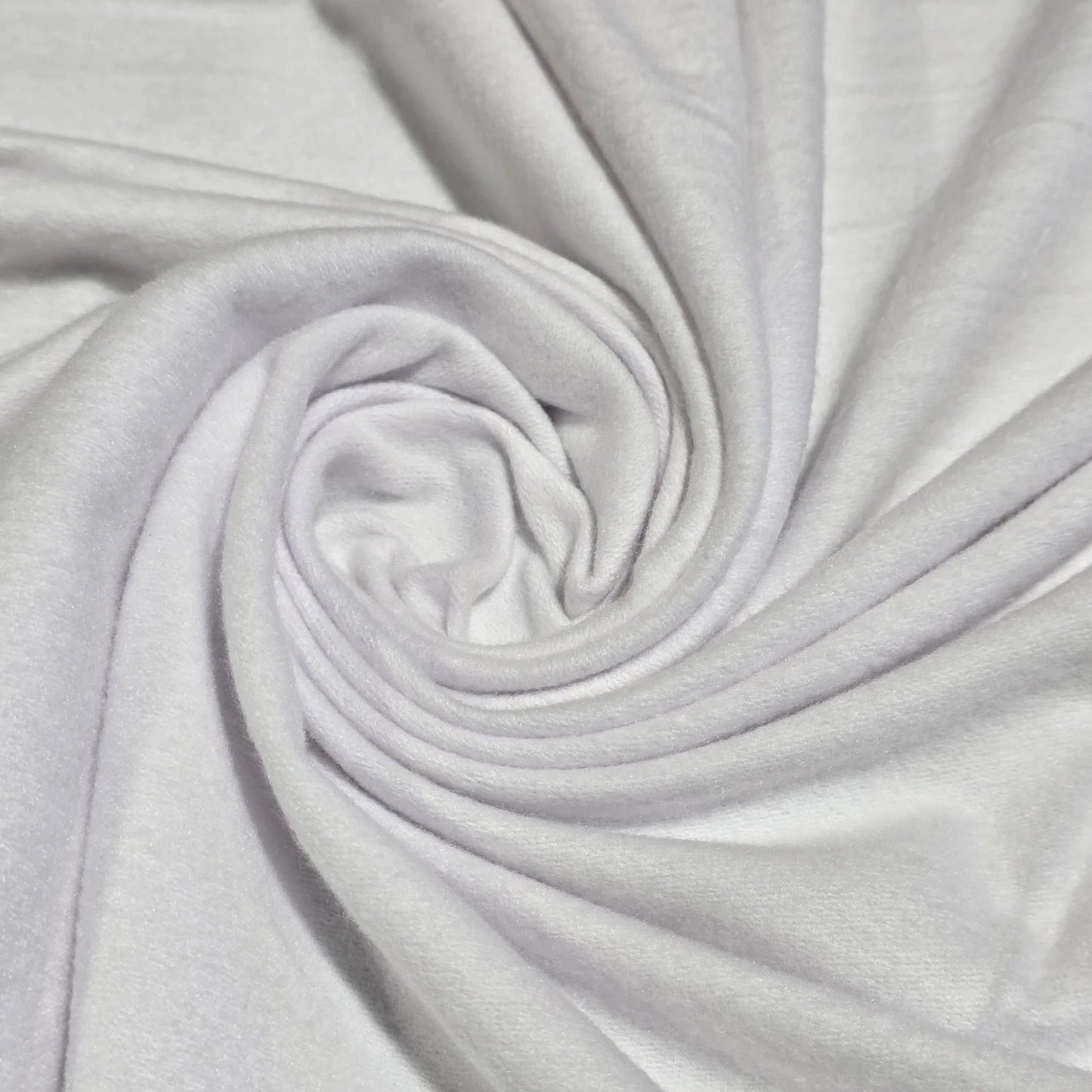 White One Side Fleece Sweatshirt Stretch Dress Craft Costume Fabric Material 58" Wide By The Meter