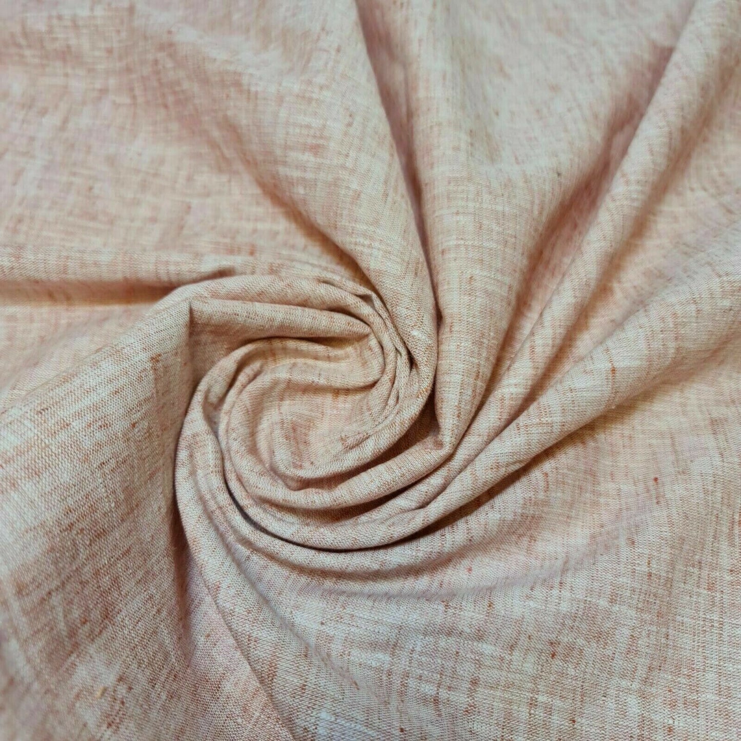 Natural Cotton Linen Fabric Soft Mélange Dress Material 44"