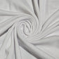 White 100% Knitted Jersey Stretch Interlock Scuba Rib Fleece Fabric Material 58" Wide