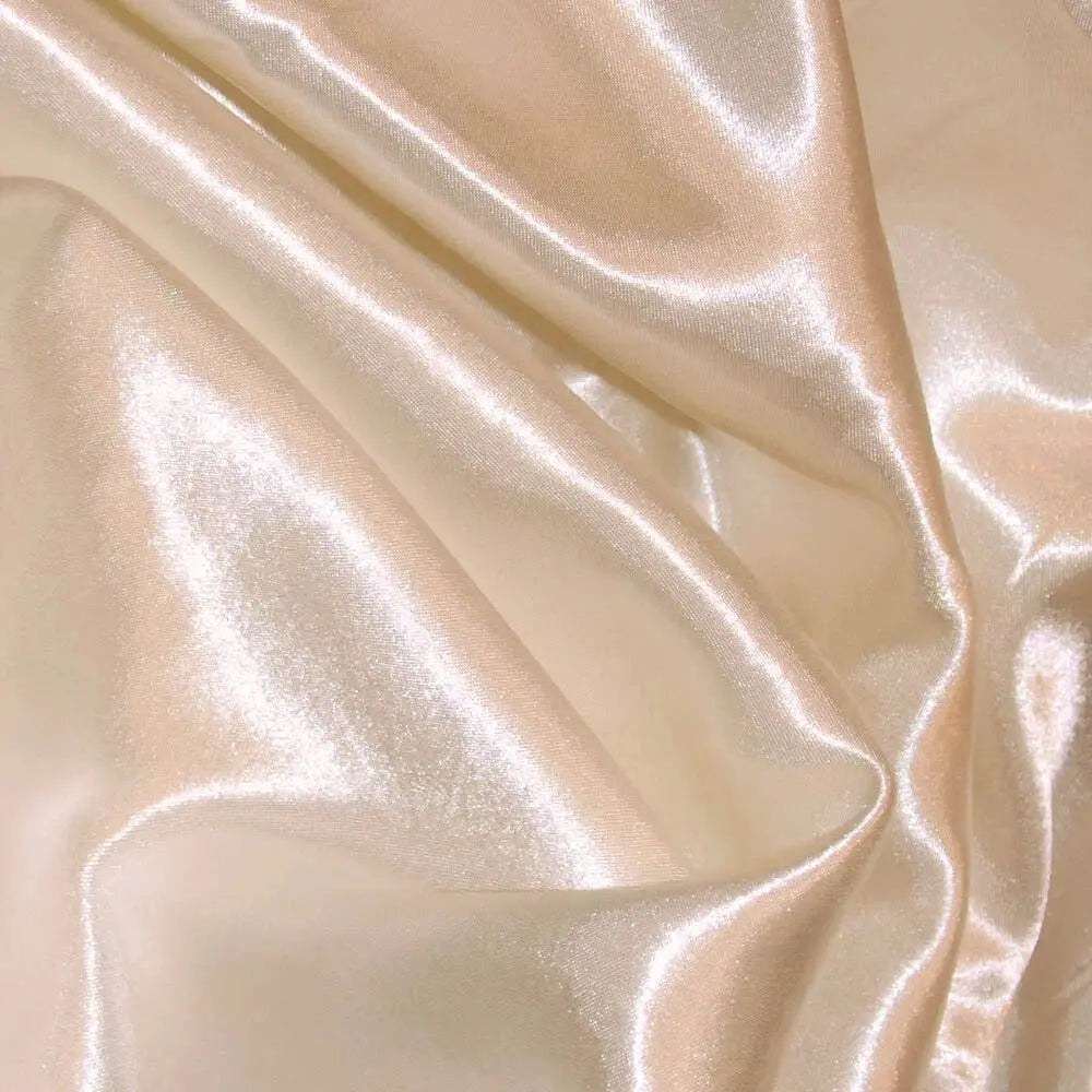 Poly Silk Satin Fabric â€“ Luxury Plain 58" (147cm) Wide Shiny Dressmaking & Wedding Fabric by the Metre