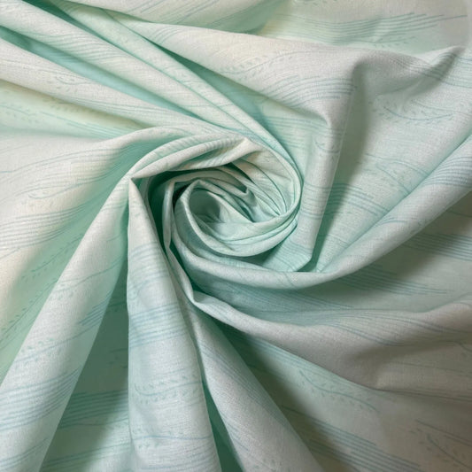 Mint Wild Floral 100% Cotton Vintage Material Novelty Floral Dress Craft Quilting Fabric 44"