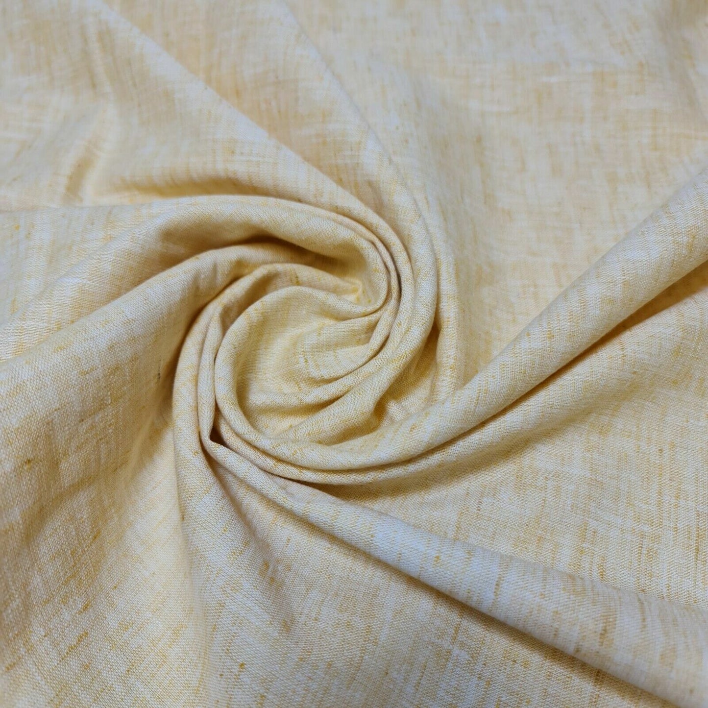 Natural Cotton Linen Fabric Soft Mélange Dress Material 44"