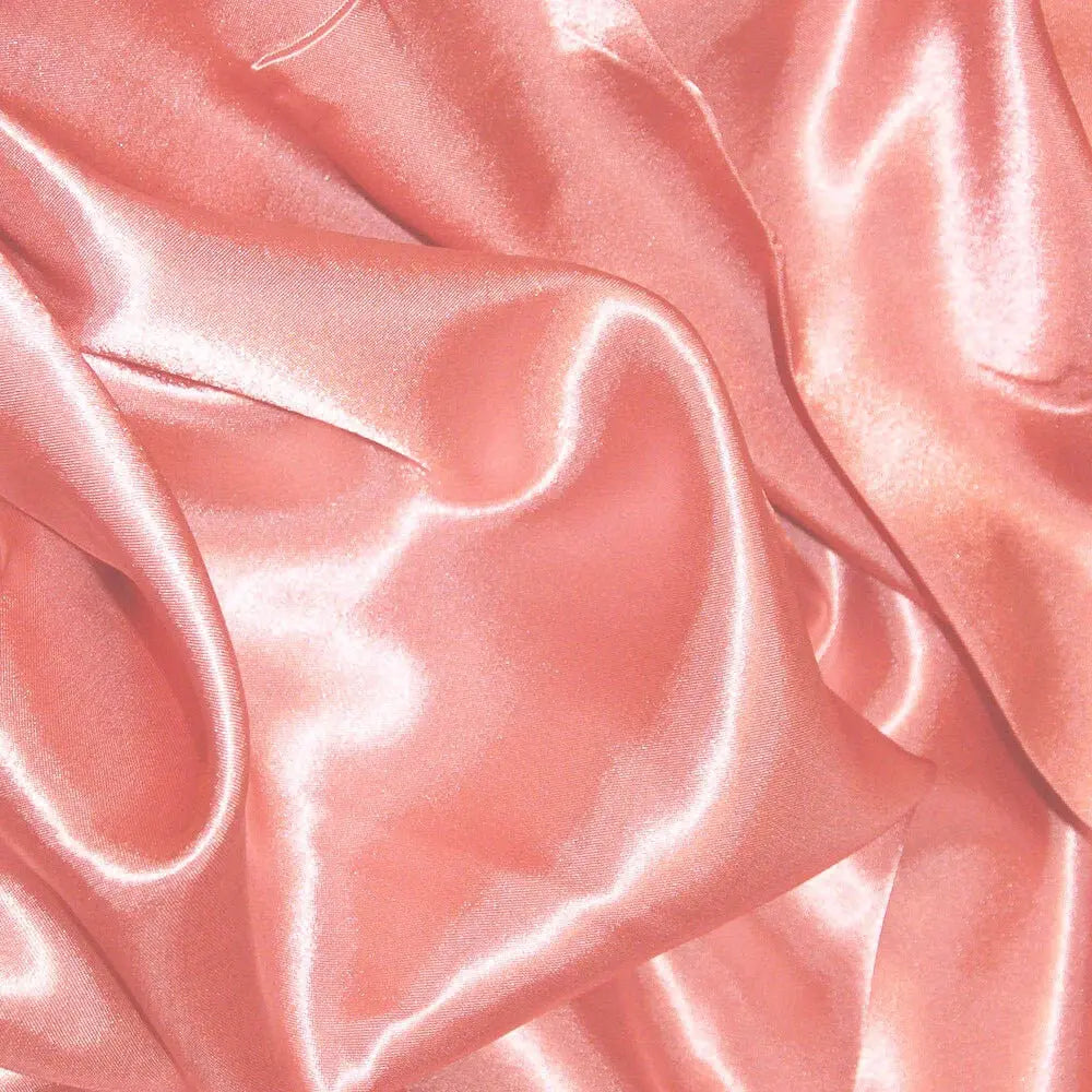 Poly Silk Satin Fabric â€“ Luxury Plain 58" (147cm) Wide Shiny Dressmaking & Wedding Fabric by the Metre