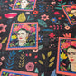 Frida Kahlo Facial Portraits Polyester Raw Silk Material Dress Craft Quilting Fabric 44" By The Meter
