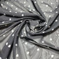 Black Small Ditsy Hearts Soft Sheer Crepe Dress Drape Craft Fabric 58" By The Meter