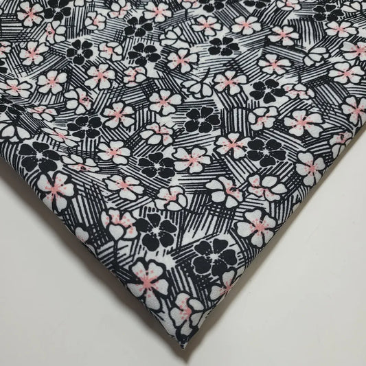 Weißes Daisy Bubble Crepe Floral Kleid Material Weicher Polyester Bastelstoff Drape Stoff 58" Meterware