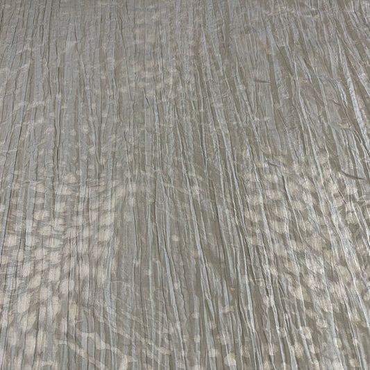 Silver Abstract Animal 100% Cotton Crush Fabric Crinkle Craft Dress Costume Material 50 " By The Meter