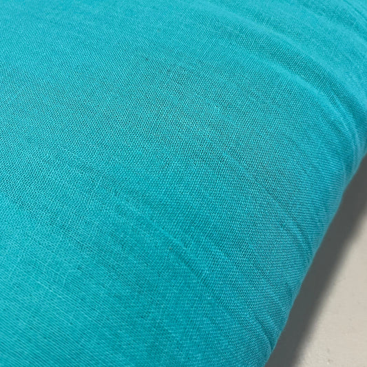 Turquoise Double Gauze 100% Cotton Fabric Dress Double Cloth Muslin Material By The Meter 58" Wide