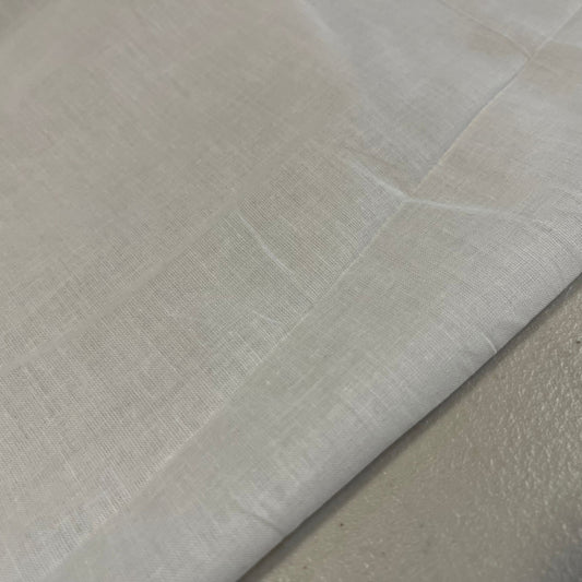 White 100% Cotton Lawn Voile Fabric Soft Dress Craft Lining Material 58" By The Meter